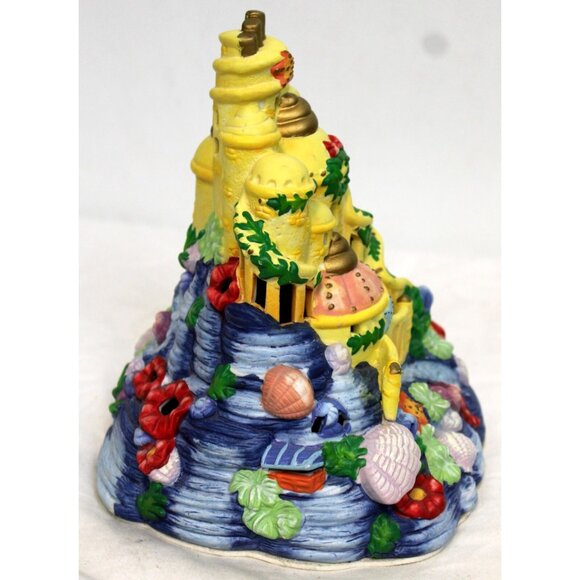 Disney Christmas Village Underwater Castle Little Mermaid Ariel Light Up Porcela - Picture 2 of 9